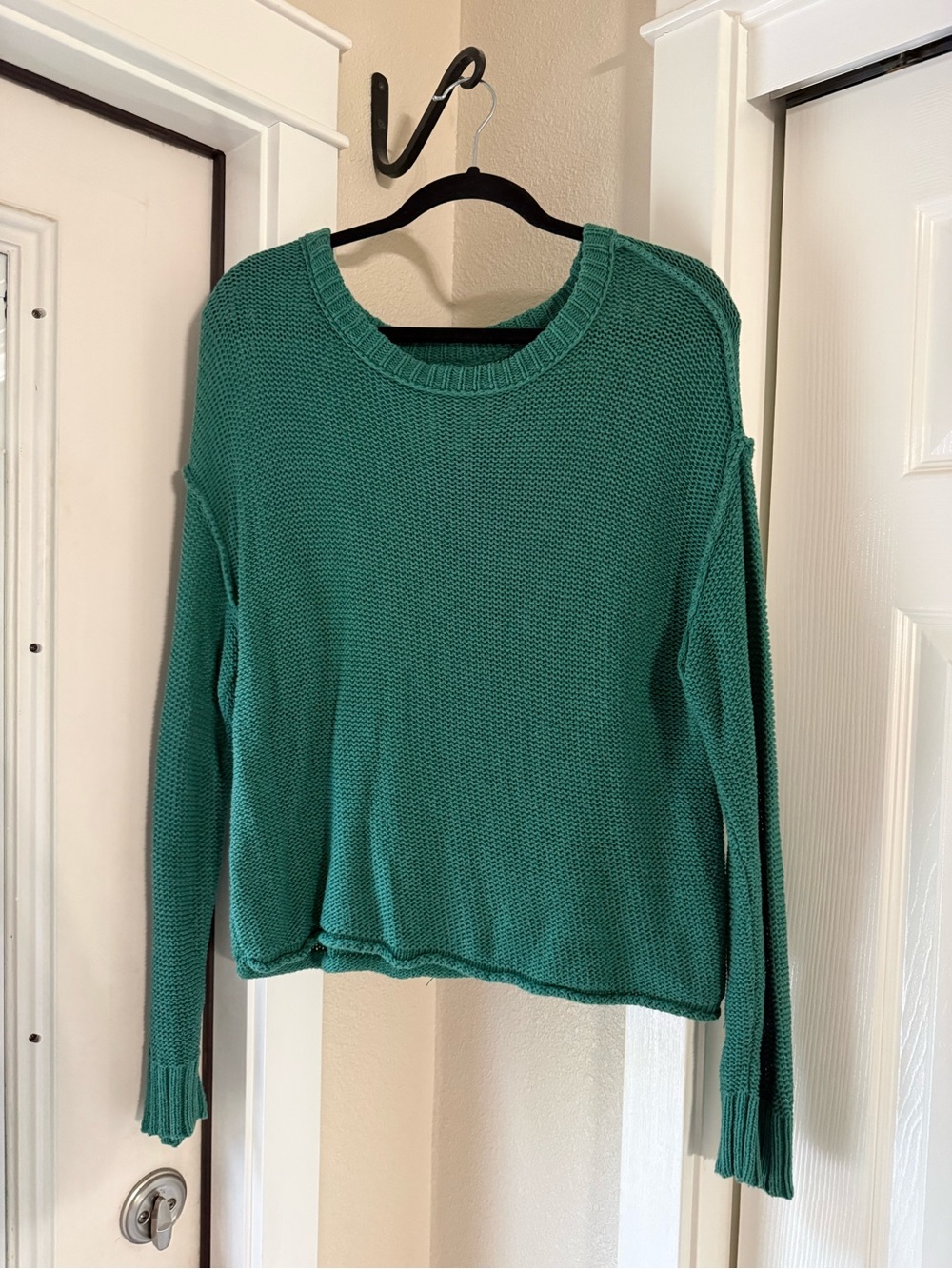 American Eagle Outfitters Teal Green Crewneck Sweater